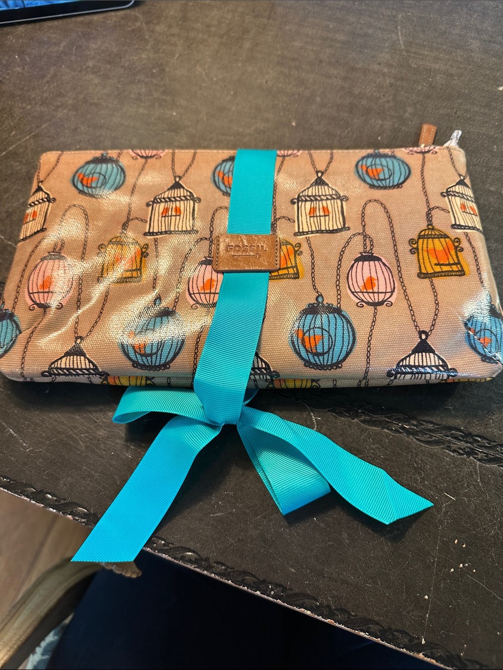 Fossil Zipper Pouch / make up bag